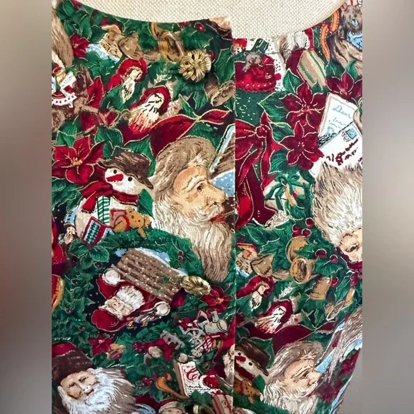 Vintage Pam's Closet Christmas Old World Santa Holiday Dress - Picture 3 of 8
